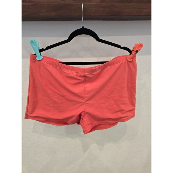 Two-Piece Womens Coral Floral Tankini Swimsuit With Crisscross Back & Matching S - Picture 5 of 6